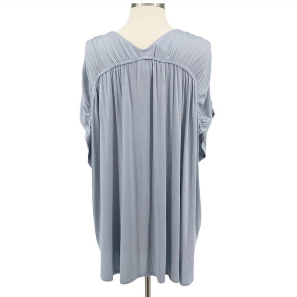 H by bordeaux light blue short sleeve top size 3x nwt Nordstrom rack - Picture 3 of 9
